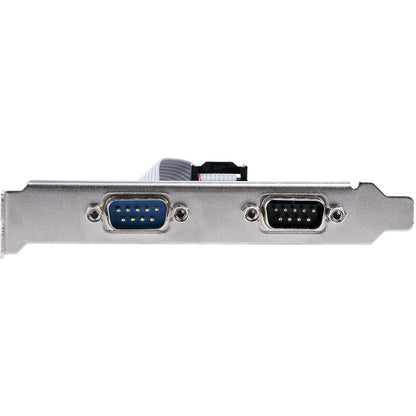 StarTech.com Carte adaptateur série PCI RS232 à 2 ports, double port série DB9, carte d'extension/contrôleur, Windows/Linux, profil standard/bas PCI2S5502