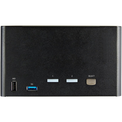 StarTech.com Commutateur KVM DisplayPort à 2 ports pour quatre écrans 4K 60 Hz UHD HDR, commutateur KVM DP 1.2, hub USB 3.0 à 2 ports, 4 x USB HID, audio, raccourci clavier SV231QDPU34K