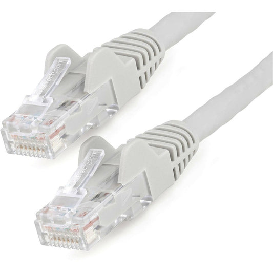 Câble Ethernet CAT6 StarTech.com de 7,6 m (25 pi), LSZH (faible émission de fumée et zéro halogène) 10 GbE anti-accroc 100 W PoE UTP RJ45, cordon de raccordement réseau gris, ETL N6LPATCH25GR