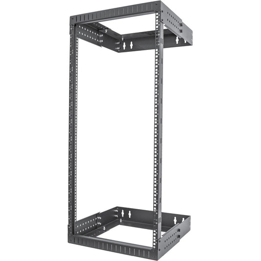 StarTech.com Rack réseau mural robuste à 2 montants 24U, rack serveur à cadre ouvert de 19 pouces avec profondeur réglable, rack de données pour équipement informatique ~ RACK-24U-20-WALL-OA