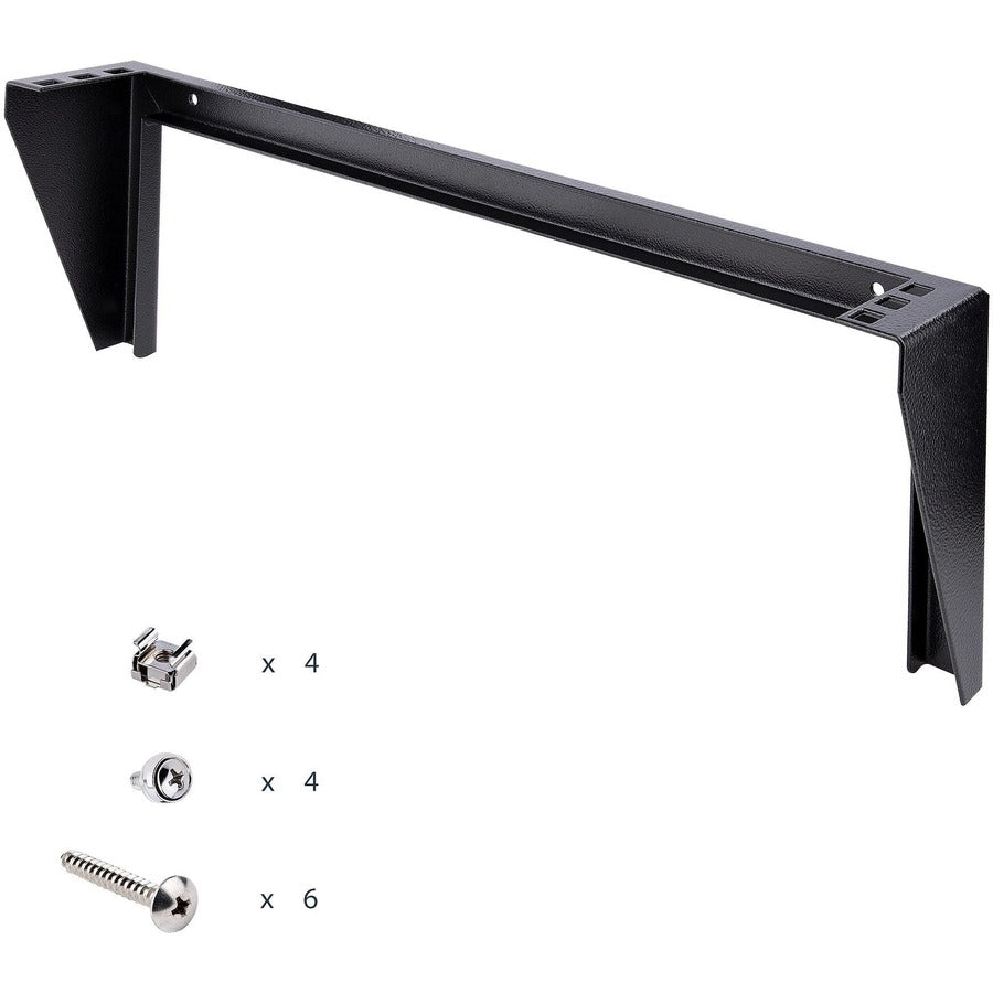 StarTech.com Support mural vertical pour rack 1U 19 pouces, support de montage mural pour panneau de brassage pour équipement AV/IT, rack 1U pour armoire/salle de serveurs RK119WALLV2