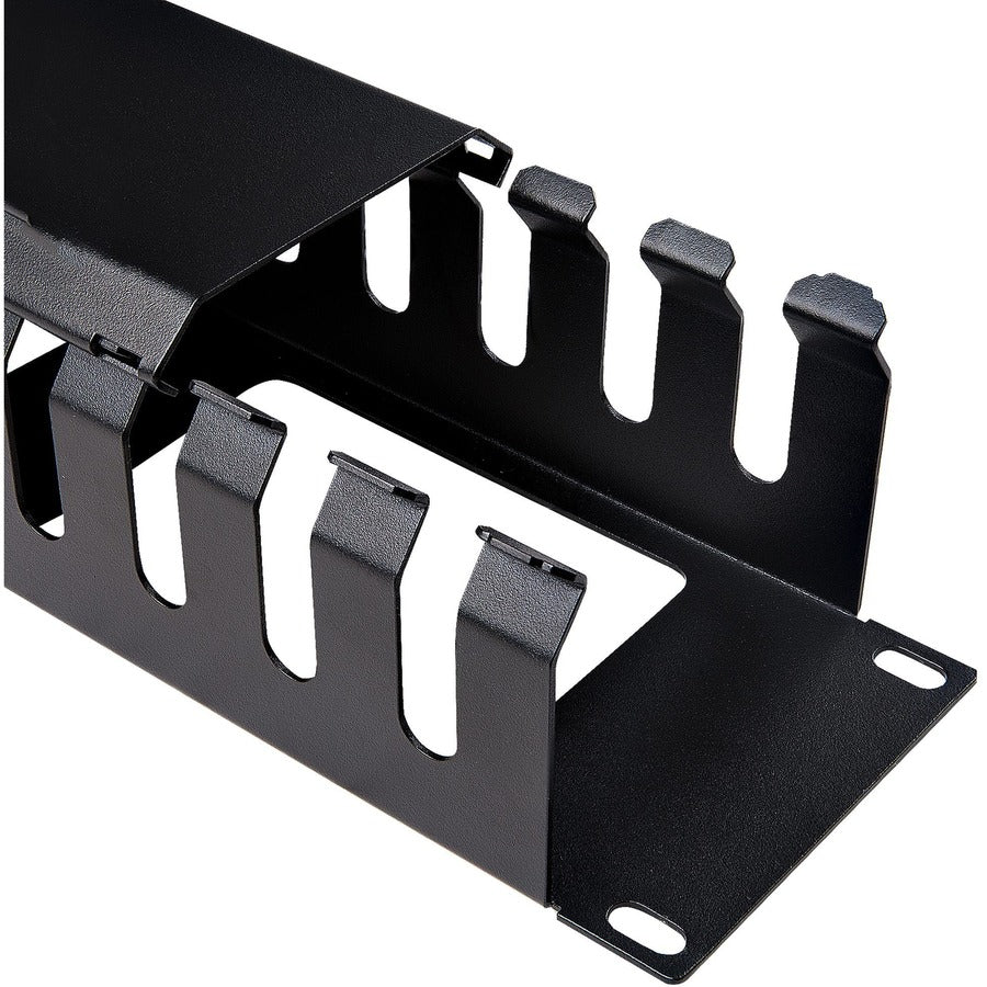 StarTech.com Panneau de gestion des câbles pour rack 2U avec couvercle CMDUCT2U2