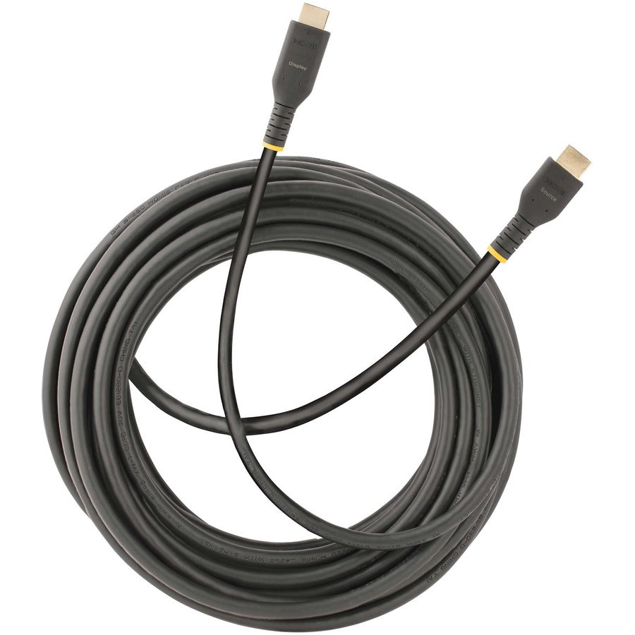 StarTech.com Câble HDMI actif de 10 m (30 pi), HDMI 2.0 4K 60 Hz UHD, cordon HDMI robuste avec fibre aramide, câble HDMI 2.0 haute vitesse ultra-résistant RH2A-10M-HDMI-CABLE