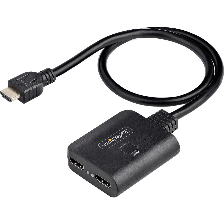 StarTech.com Répartiteur HDMI 2 ports, vidéo HDMI 2.0 4K 60 Hz, répartiteur HDMI 4K 1 entrée 2 sorties, répartiteur d'affichage/sortie HDMI 1x2, HDR/HDCP HDMI-SPLITTER-4K60UP