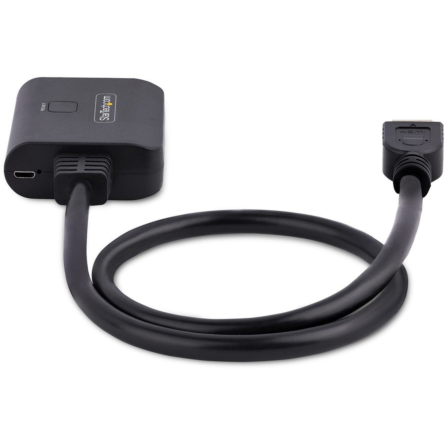 StarTech.com Répartiteur HDMI 2 ports, vidéo HDMI 2.0 4K 60 Hz, répartiteur HDMI 4K 1 entrée 2 sorties, répartiteur d'affichage/sortie HDMI 1x2, HDR/HDCP HDMI-SPLITTER-4K60UP