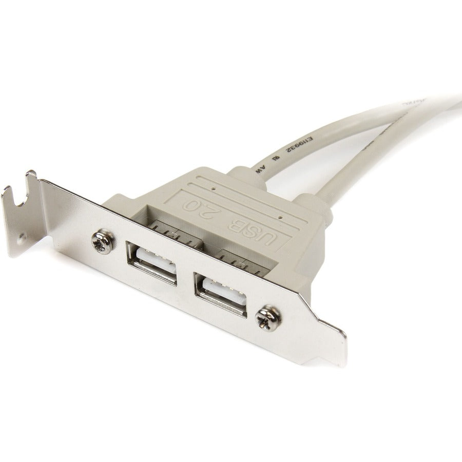 Adaptateur de plaque d'emplacement à profil bas pour 2 ports USB A femelle StarTech.com USBPLATELP