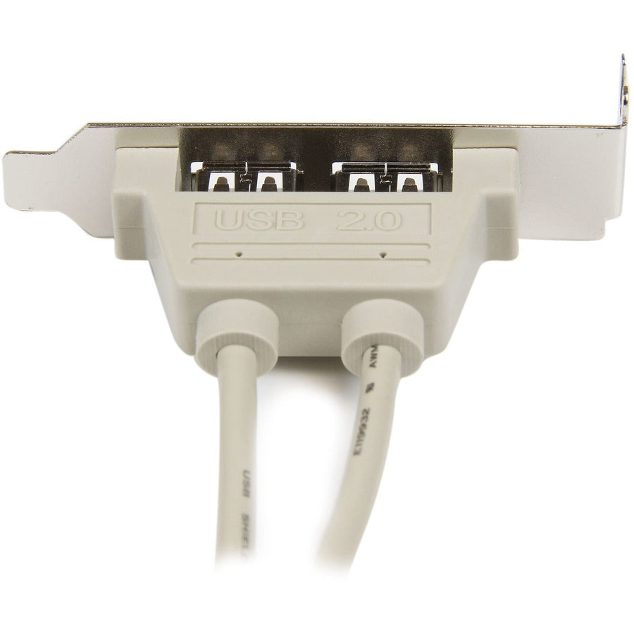 Adaptateur de plaque d'emplacement à profil bas pour 2 ports USB A femelle StarTech.com USBPLATELP