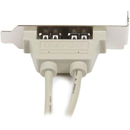 Adaptateur de plaque d'emplacement à profil bas pour 2 ports USB A femelle StarTech.com USBPLATELP