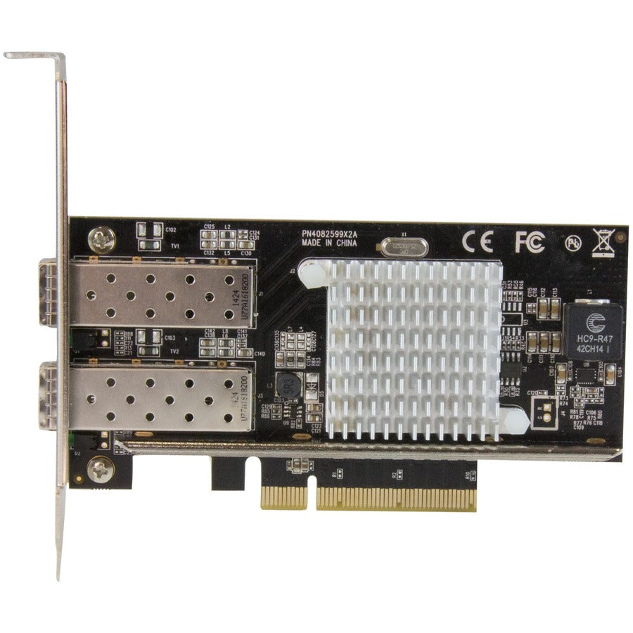 StarTech.com Carte réseau 10G - 2 connecteurs fibre optique LC multimode SFP+ 10G ouverts - Puce Intel 82599 - Carte Gigabit Ethernet PEX20000SFPI