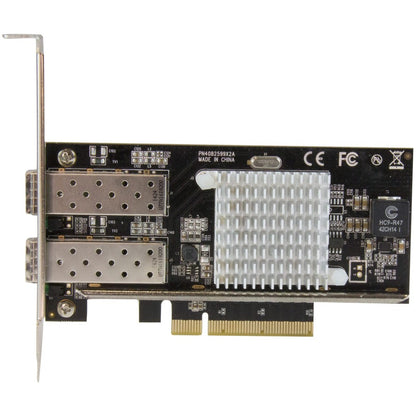 StarTech.com Carte réseau 10G - 2 connecteurs fibre optique LC multimode SFP+ 10G ouverts - Puce Intel 82599 - Carte Gigabit Ethernet PEX20000SFPI