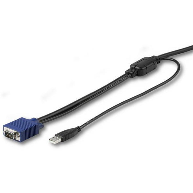 Câble KVM USB StarTech.com de 4,6 m (15 pi) pour consoles à montage en rack StarTech.com - Câble de console KVM VGA et USB (RKCONSUV15) RKCONSUV15