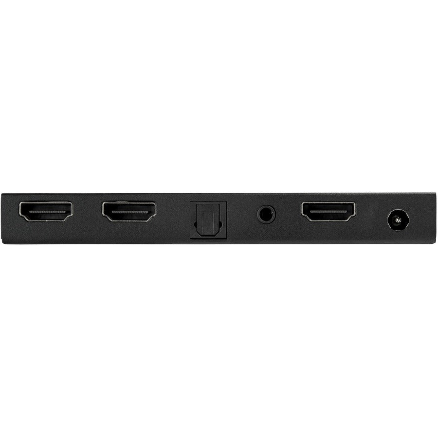 StarTech.com Répartiteur HDMI 2 ports (1x2), répartiteur audio vidéo HDMI 2.0 UHD 4K 60 Hz avec scaler et extracteur audio, copie EDID, TV/projecteur ST122HD20S