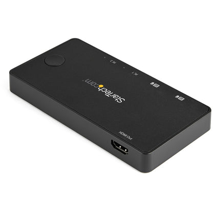 StarTech.com Commutateur KVM USB C à 2 ports - HDMI 4K 60 Hz - Commutateur KVM de bureau UHD compact avec câbles USB Type C - Alimentation par bus MacBook ThinkPad SV211HDUC