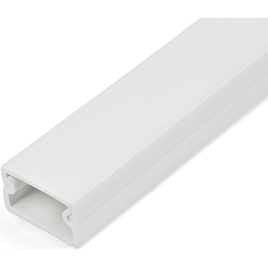 StarTech.com Chemin de câbles avec ruban adhésif et couvercle 19 mm de large x 11 mm de haut, longueur 1 m, cache-câble réseau, homologué UL CBMWWD1911