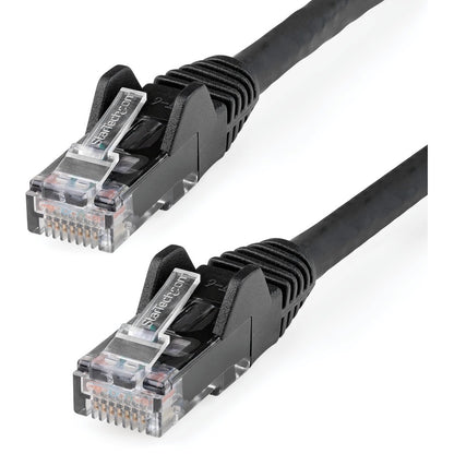 Câble Ethernet CAT6 StarTech.com de 15 m (50 pi), LSZH (faible émission de fumée et zéro halogène) 10 GbE anti-accroc 100 W PoE UTP RJ45, cordon de raccordement réseau noir, ETL N6LPATCH50BK