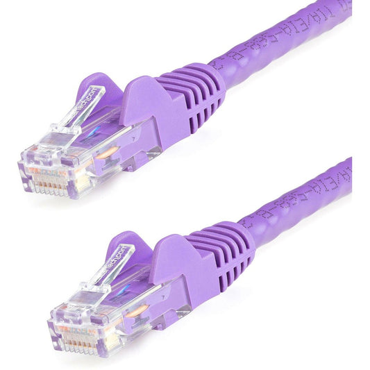 Câble Ethernet CAT6 StarTech.com de 30,5 m - Violet Cordon de raccordement Gigabit PoE UTP 650 MHz 100 W sans accroc Catégorie 6 Câblage certifié UL/TIA N6PATCH100PL