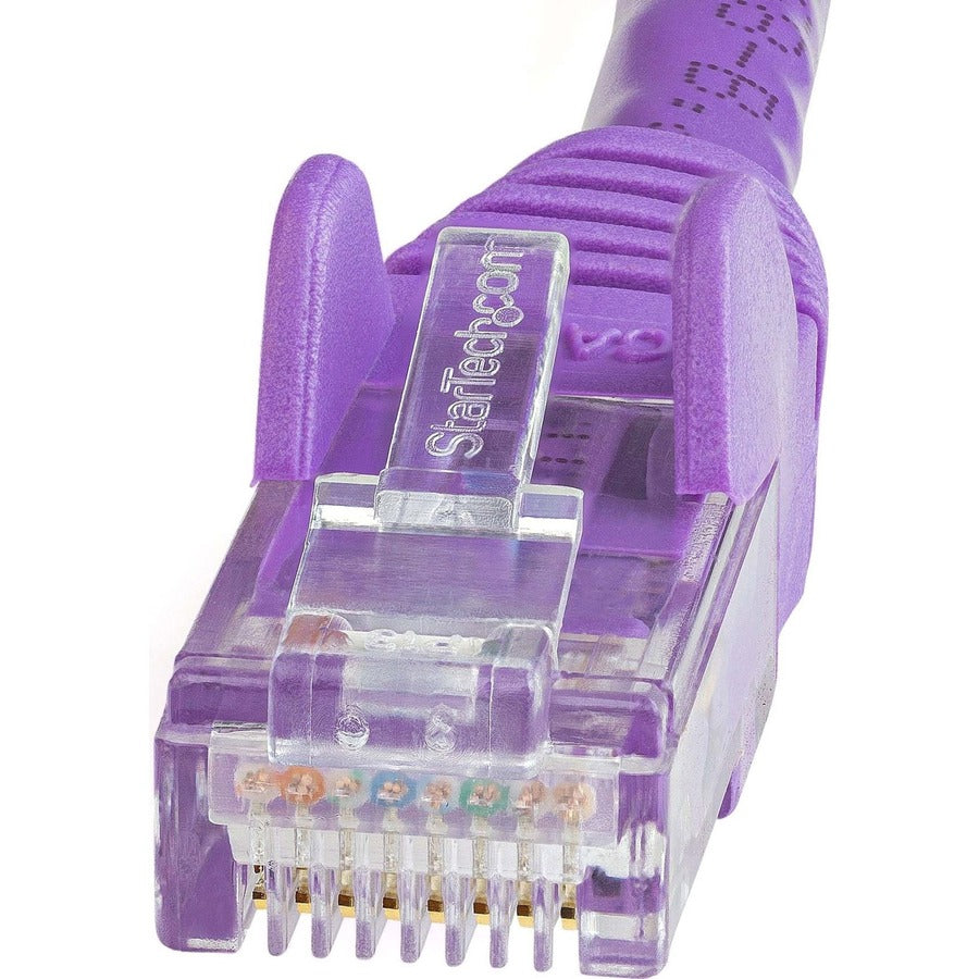 Câble Ethernet CAT6 StarTech.com de 30,5 m - Violet Cordon de raccordement Gigabit PoE UTP 650 MHz 100 W sans accroc Catégorie 6 Câblage certifié UL/TIA N6PATCH100PL