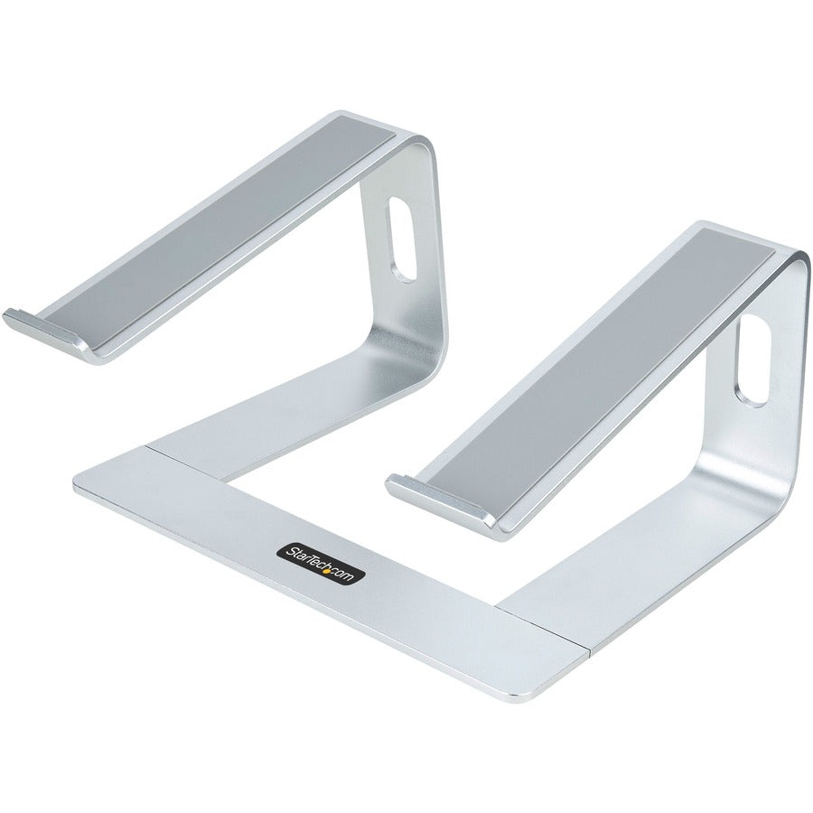 StarTech.com Support pour ordinateur portable pour bureau, supporte 5 kg/11 lb, aluminium, argent, support ergonomique pour ordinateur portable, support portable pour ordinateur portable pour bureau LAPTOP-STAND-SILVER