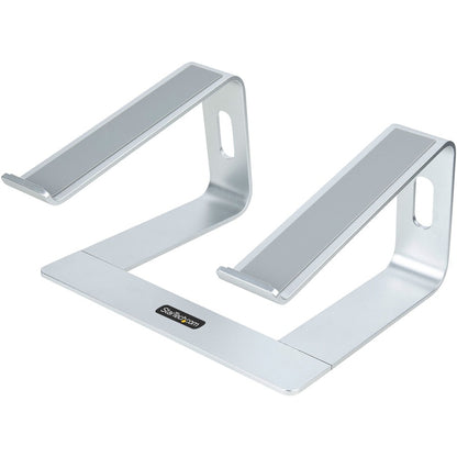 StarTech.com Support pour ordinateur portable pour bureau, supporte 5 kg/11 lb, aluminium, argent, support ergonomique pour ordinateur portable, support portable pour ordinateur portable pour bureau LAPTOP-STAND-SILVER
