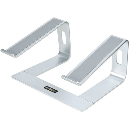 StarTech.com Support pour ordinateur portable pour bureau, supporte 5 kg/11 lb, aluminium, argent, support ergonomique pour ordinateur portable, support portable pour ordinateur portable pour bureau LAPTOP-STAND-SILVER