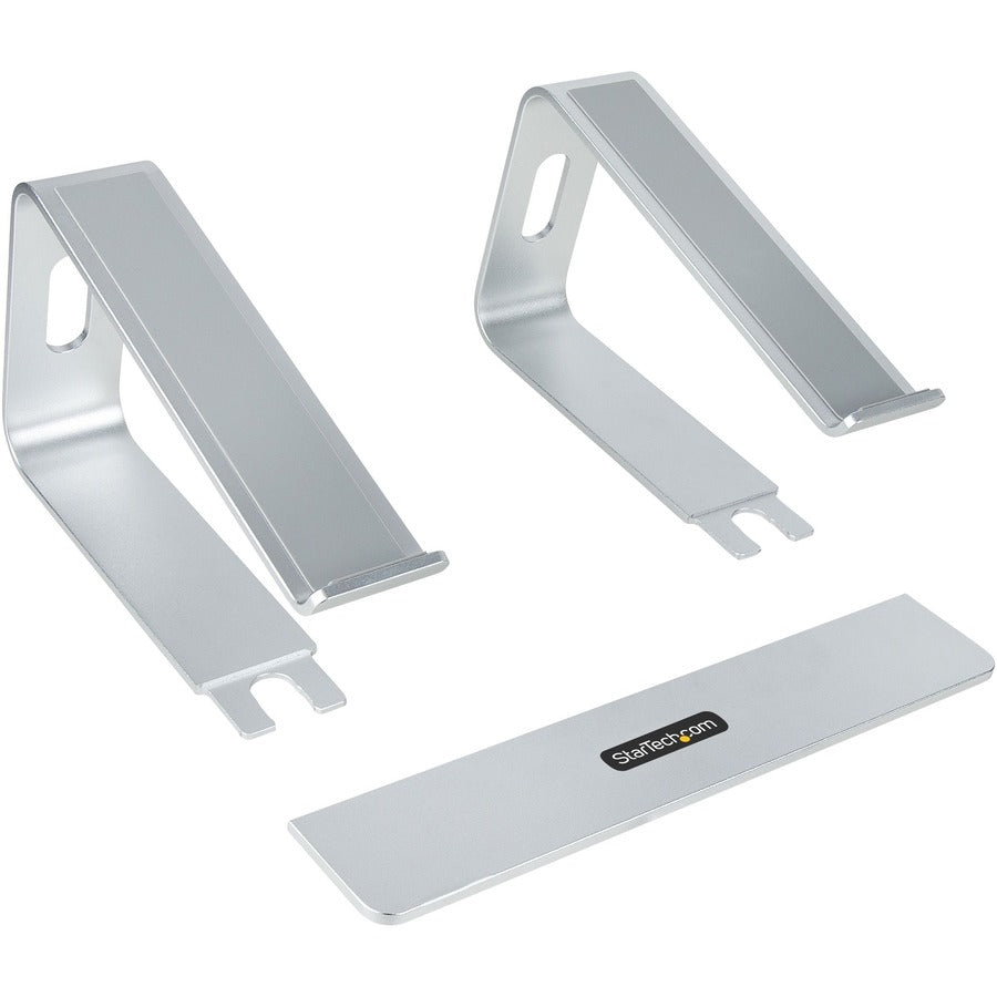 StarTech.com Support pour ordinateur portable pour bureau, supporte 5 kg/11 lb, aluminium, argent, support ergonomique pour ordinateur portable, support portable pour ordinateur portable pour bureau LAPTOP-STAND-SILVER
