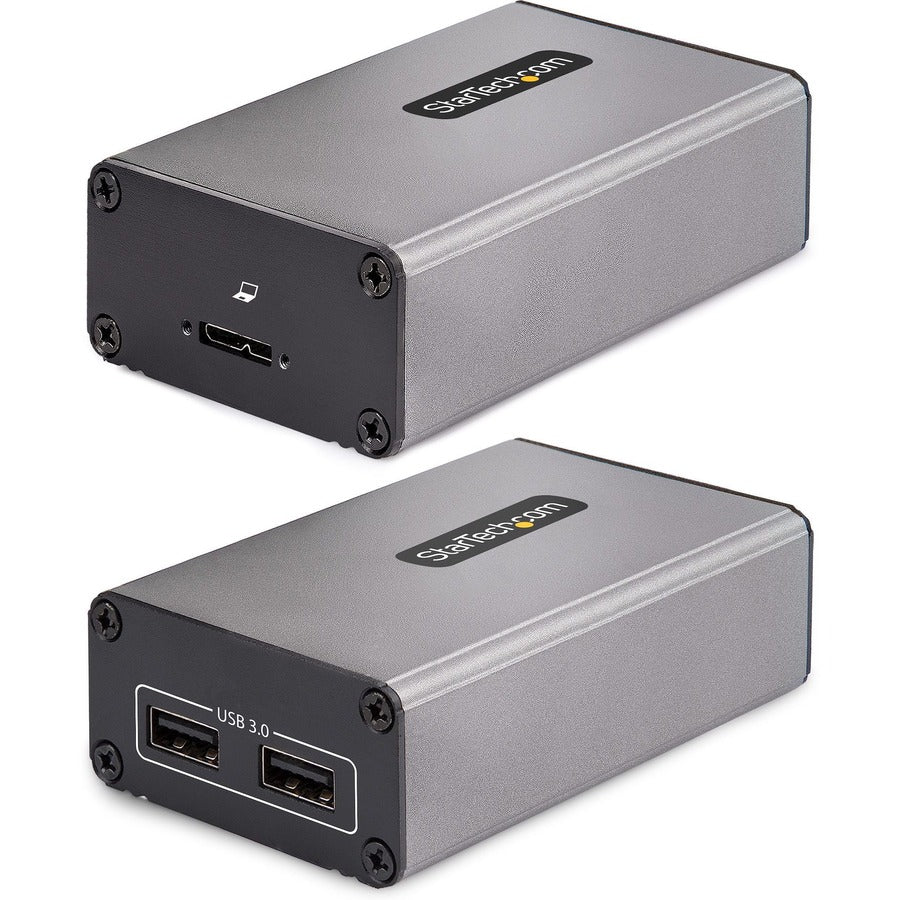 StarTech.com Extendeur USB 3.0 à 2 ports sur fibre multimode OM3, LC/LC, 2 hubs USB-A 5 Gbit/s, 350 m (1 150 pi), extension de fibre optique USB durable F35023-USB-EXTENDER