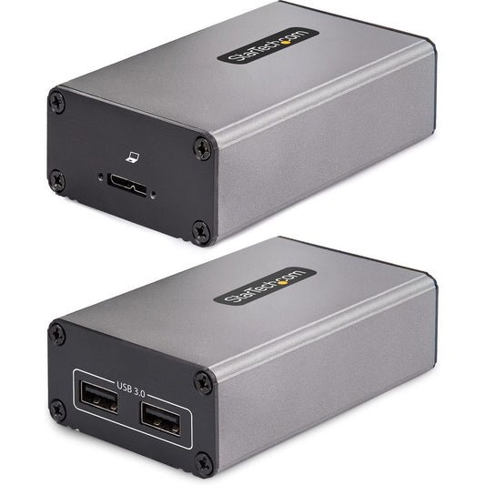 StarTech.com Extendeur USB 3.0 à 2 ports sur fibre multimode OM3, LC/LC, 2 hubs USB-A 5 Gbit/s, 350 m (1 150 pi), extension de fibre optique USB durable F35023-USB-EXTENDER