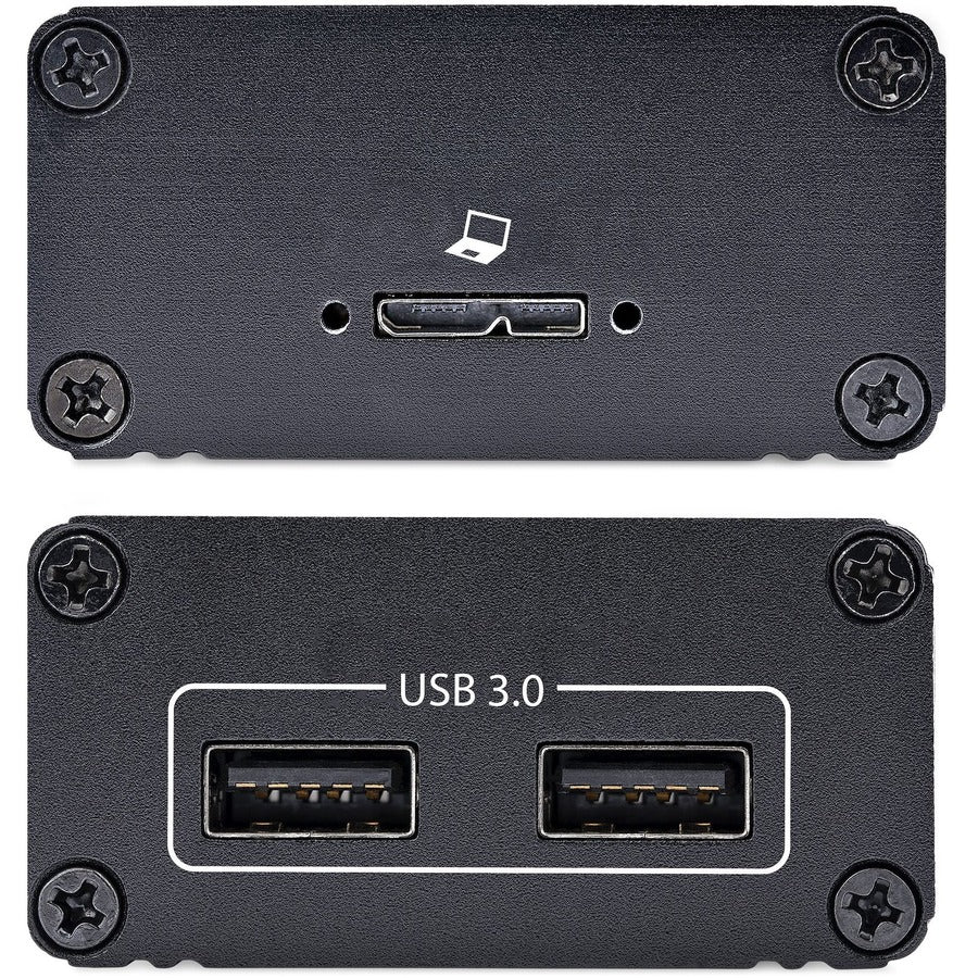StarTech.com Extendeur USB 3.0 à 2 ports sur fibre multimode OM3, LC/LC, 2 hubs USB-A 5 Gbit/s, 350 m (1 150 pi), extension de fibre optique USB durable F35023-USB-EXTENDER