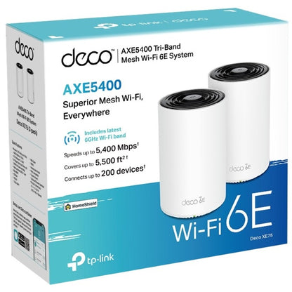 Routeur sans fil Ethernet TP-Link Deco XE75 AXE5400 Wi-Fi 6E IEEE 802.11ax DECO XE75 (PACK DE 2)