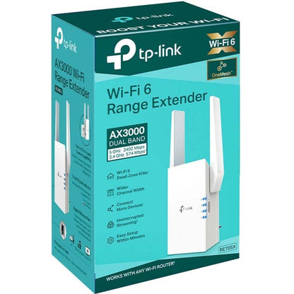 Répéteur de portée sans fil double bande IEEE 802.11ax 2,91 Gbit/s TP-Link RE705X RE705X