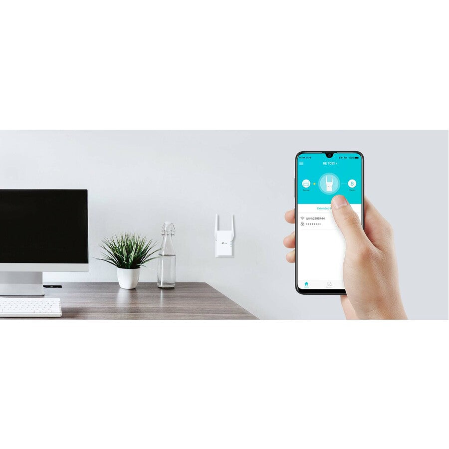 Répéteur de portée sans fil double bande IEEE 802.11ax 2,91 Gbit/s TP-Link RE705X RE705X