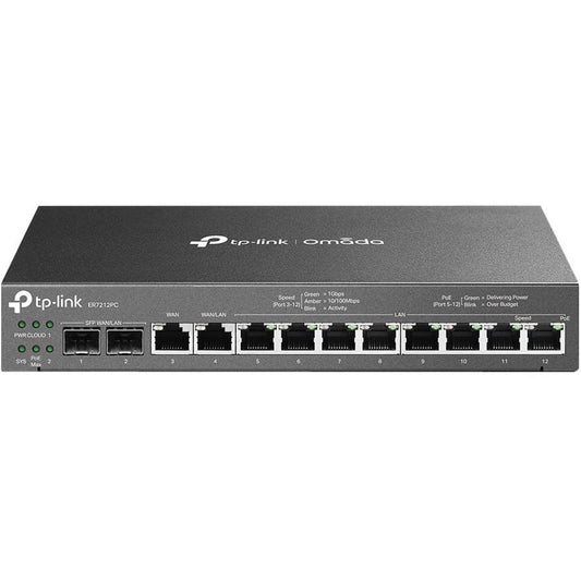 TP-Link ER7212PC - Omada Gigabit VPN Router with PoE+ Ports and Controller Ability - Limited Lifetime Warranty ER7212PC