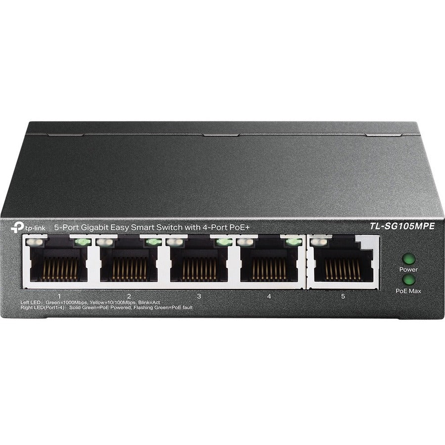 Commutateur intelligent Gigabit Easy Smart 5 ports TP-Link avec PoE+ 4 ports TL-SG105MPE