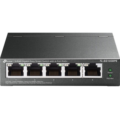 Commutateur intelligent Gigabit Easy Smart 5 ports TP-Link avec PoE+ 4 ports TL-SG105MPE