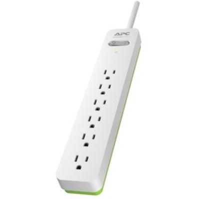 APC by Schneider Electric Essential SurgeArrest PE66W, 6 prises, cordon de 6 pieds, 120 V, blanc PE66W
