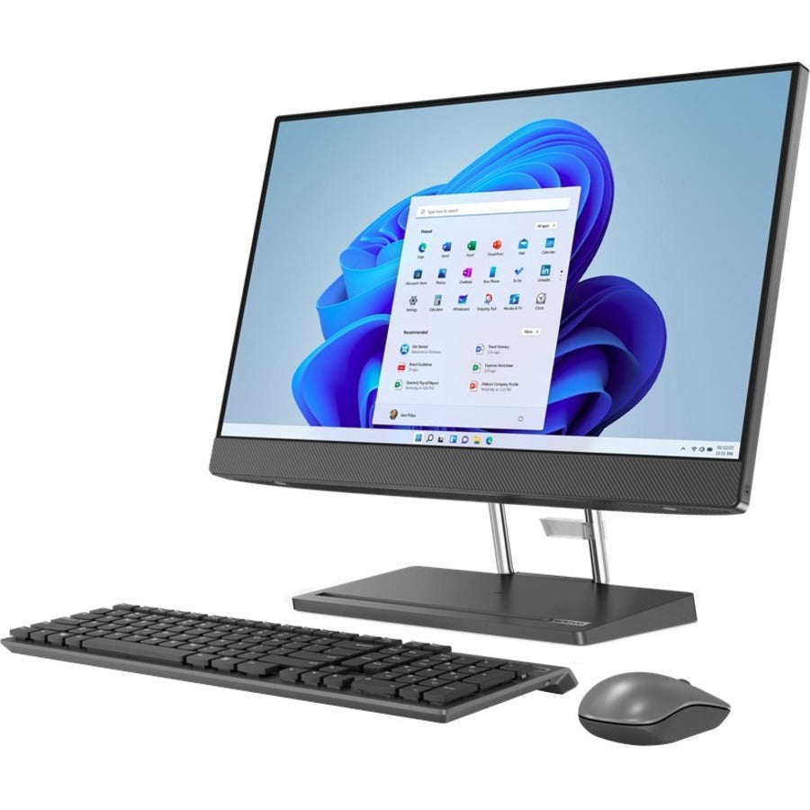 Lenovo IdeaCentre 5 24IAH7 F0GR000HCF All-in-One Computer - Intel Core i5 12th Gen i5-12500H Dodeca-core (12 Core) - 16 GB RAM DDR5 SDRAM - 512 GB M.2 PCI Express 3.0 SSD - 23.8" Full HD 1920 x 1080 Touchscreen Display - Desktop - Storm Gray F0GR000HCF