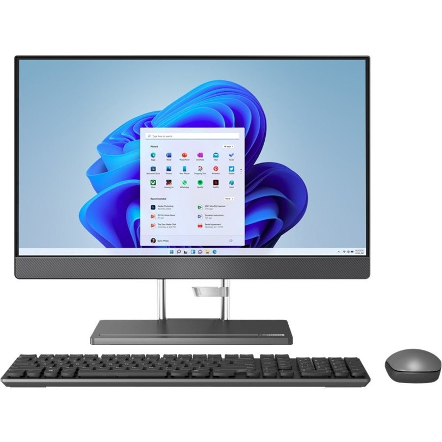 Lenovo IdeaCentre 5 24IAH7 F0GR000HCF All-in-One Computer - Intel Core i5 12th Gen i5-12500H Dodeca-core (12 Core) - 16 GB RAM DDR5 SDRAM - 512 GB M.2 PCI Express 3.0 SSD - 23.8" Full HD 1920 x 1080 Touchscreen Display - Desktop - Storm Gray F0GR000HCF