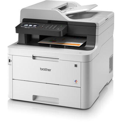 Brother MFC-L3770CDW Compact Digital Color All-in-One Printer-Laser Quality Results with 3.7" Color Touchscreen-Duplex Printing and Scanning-Copier/Fax/Scanner-25 ppm Mono/25 ppm Color Print-2400x600 dpi Print-280 sheets Input-Wireless LAN MFC-L3770cdw
