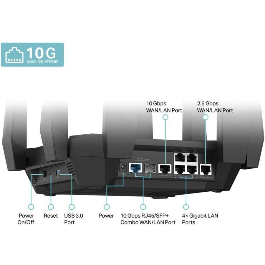Routeur sans fil Ethernet Wi-Fi 6E IEEE 802.11ax TP-Link Archer AXE300 Archer AXE300