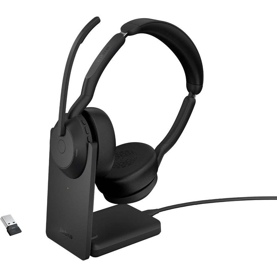 Casque stéréo USB-A Jabra Evolve2 55 MS avec support de charge 25599-999-989-01