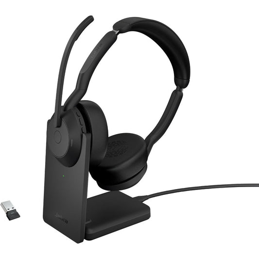 Jabra Evolve2 55 UC Stereo USB-A Headset with Charging Stand 25599-989-989-01