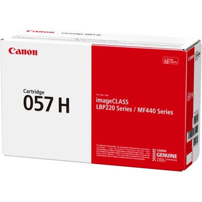 Canon 057H Original High Yield Laser Toner Cartridge - Black - 1 Pack 3010C001