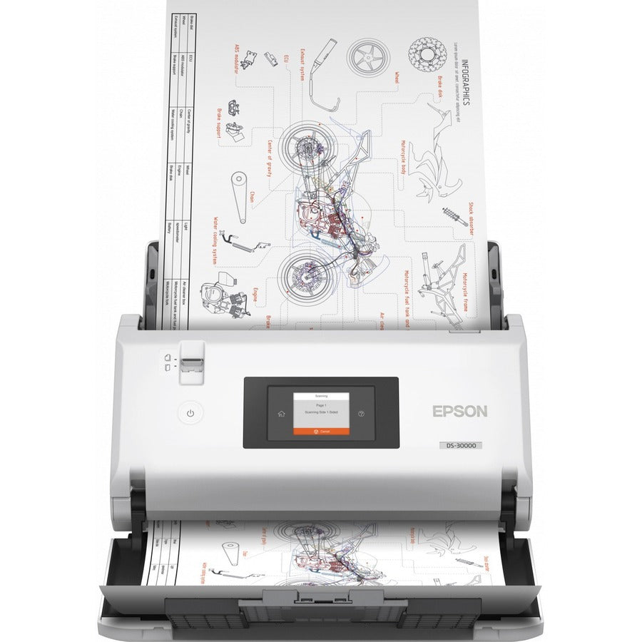 Epson WorkForce DS-30000 Large Format Sheetfed Scanner - 600 dpi Optical B11B256201
