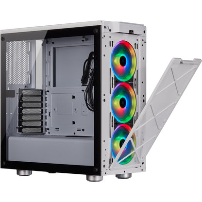 Corsair iCUE 465X RGB Mid-Tower ATX Smart Case - White CC-9011189-WW