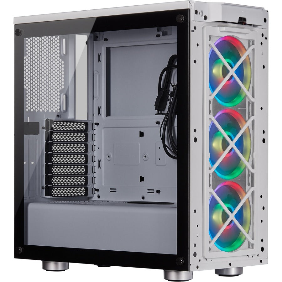 Corsair iCUE 465X RGB Mid-Tower ATX Smart Case - White CC-9011189-WW