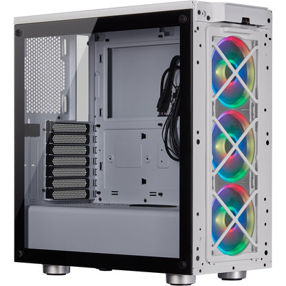 Corsair iCUE 465X RGB Mid-Tower ATX Smart Case - White CC-9011189-WW