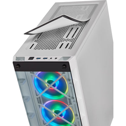 Corsair iCUE 465X RGB Mid-Tower ATX Smart Case - White CC-9011189-WW