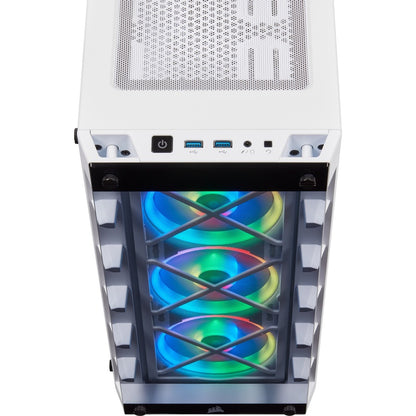 Corsair iCUE 465X RGB Mid-Tower ATX Smart Case - White CC-9011189-WW