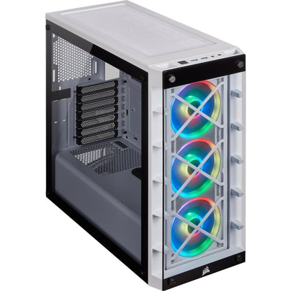 Corsair iCUE 465X RGB Mid-Tower ATX Smart Case - White CC-9011189-WW