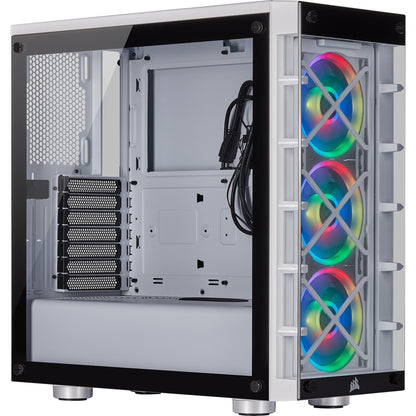 Corsair iCUE 465X RGB Mid-Tower ATX Smart Case - White CC-9011189-WW